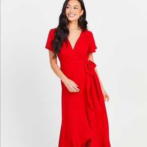Altr’d State Springvale Maxi Dress Red Medium